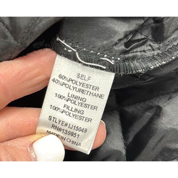 ODDY Women’s Black Quilted Faux Leather Jacket Size Small NEW - Picture 7 of 8